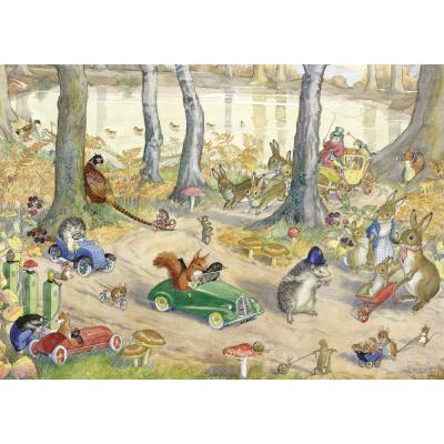 WOODLAND TRAFFIC - Molly Brett Postcard